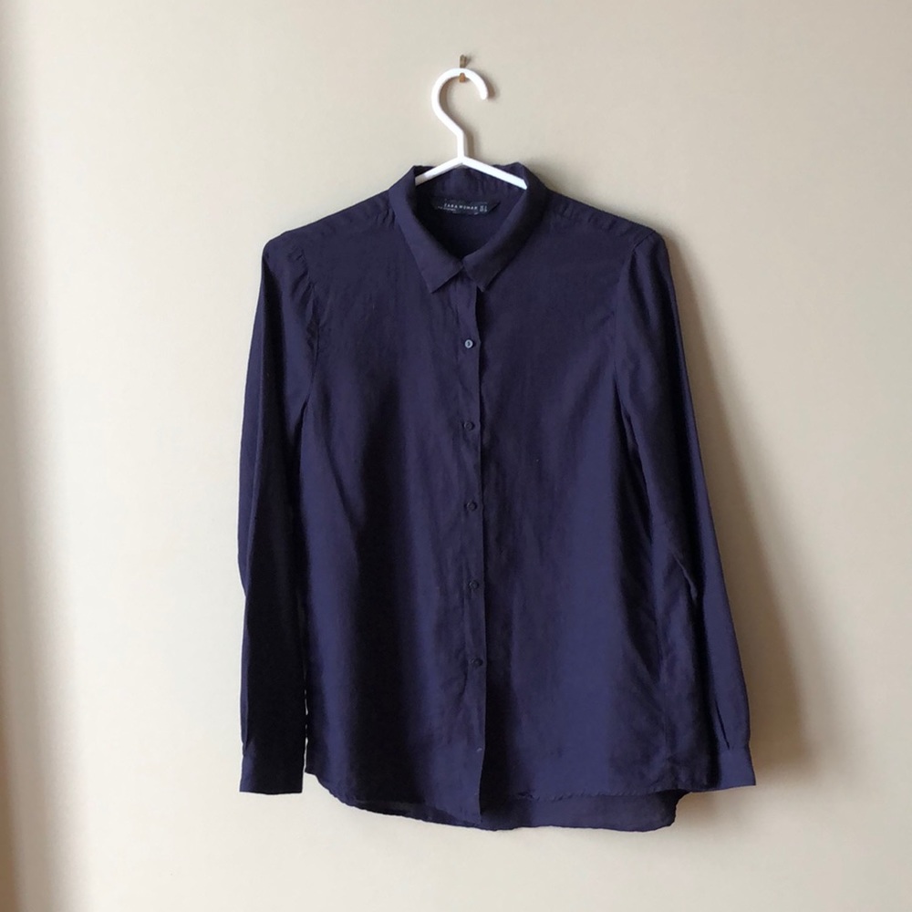 Zara 👚 Dark Purple Shirt